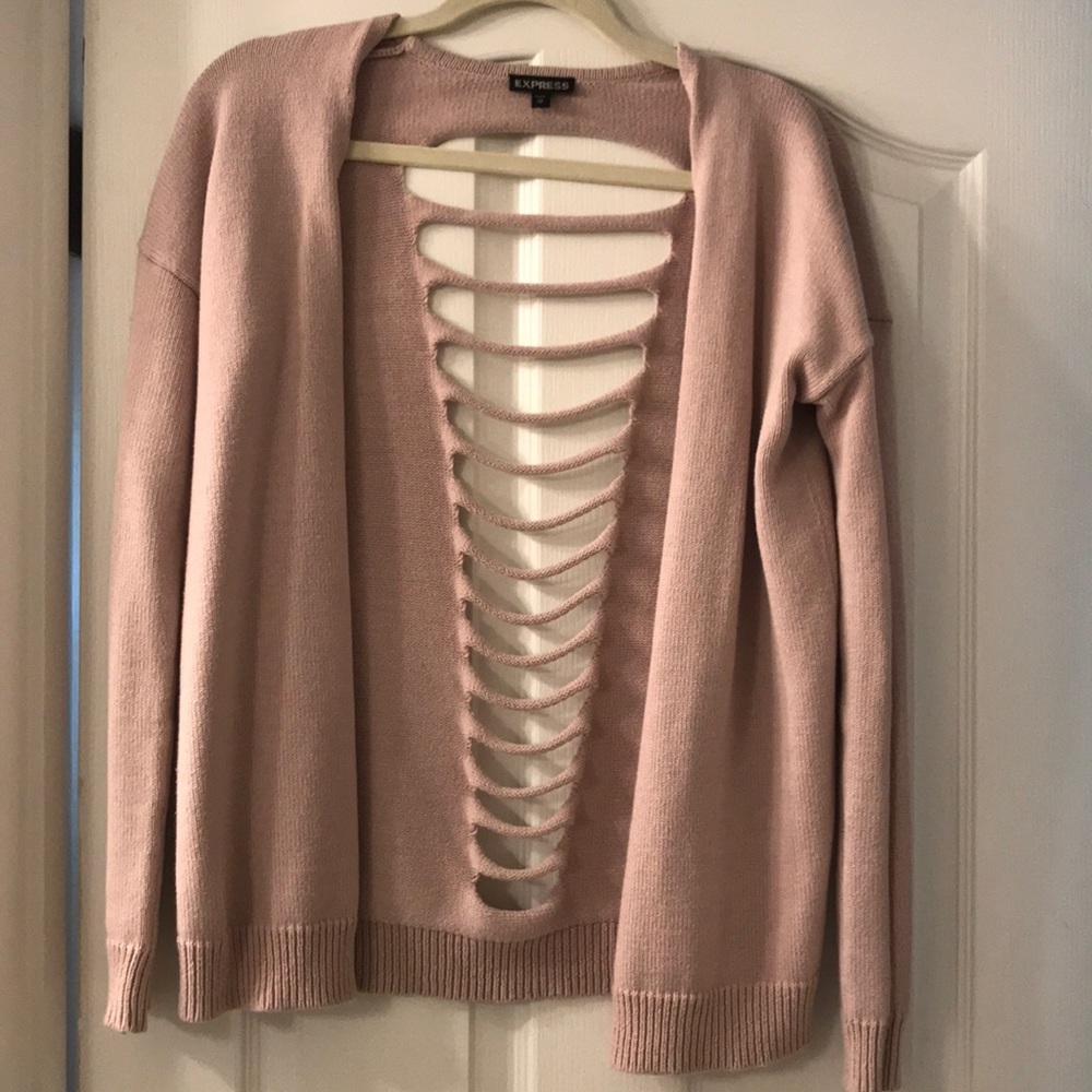 Express ribbed back cardigan
